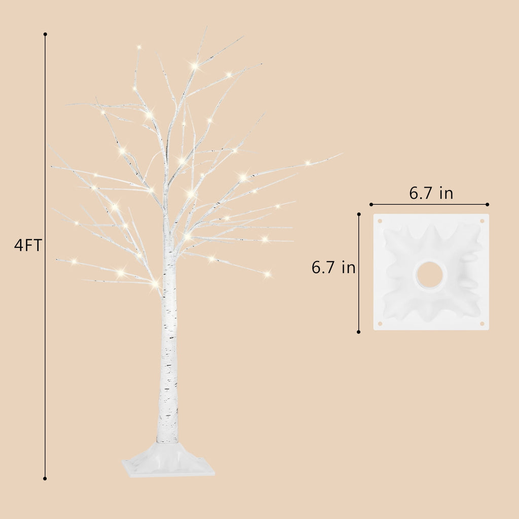 6FT LED Birch Tree Fairy Light Indoor Outdoor Christmas Holiday Decoration
