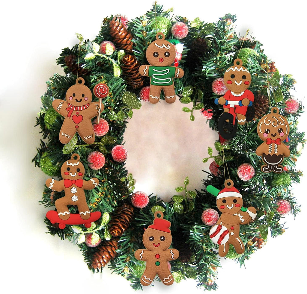 Ayieyill 14Pcs Christmas Ornaments Gingerbread Christmas Tree Decorations Holiday Decor (Classic)