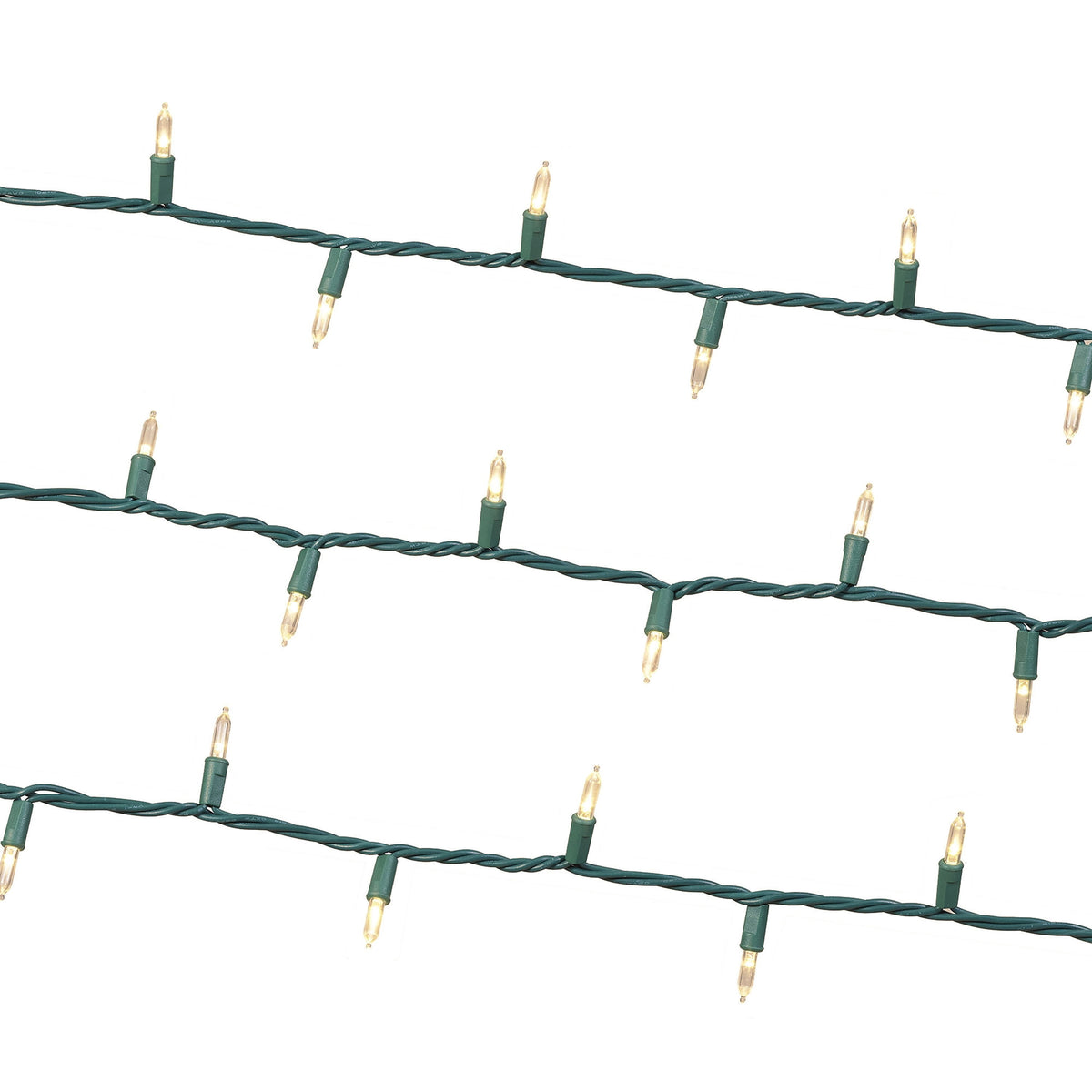 Indoor/Outdoor 100-Count LED Random Twinkle Mini Christmas String Lights, Warm White, Green Wire, 19.5', by Holiday Time