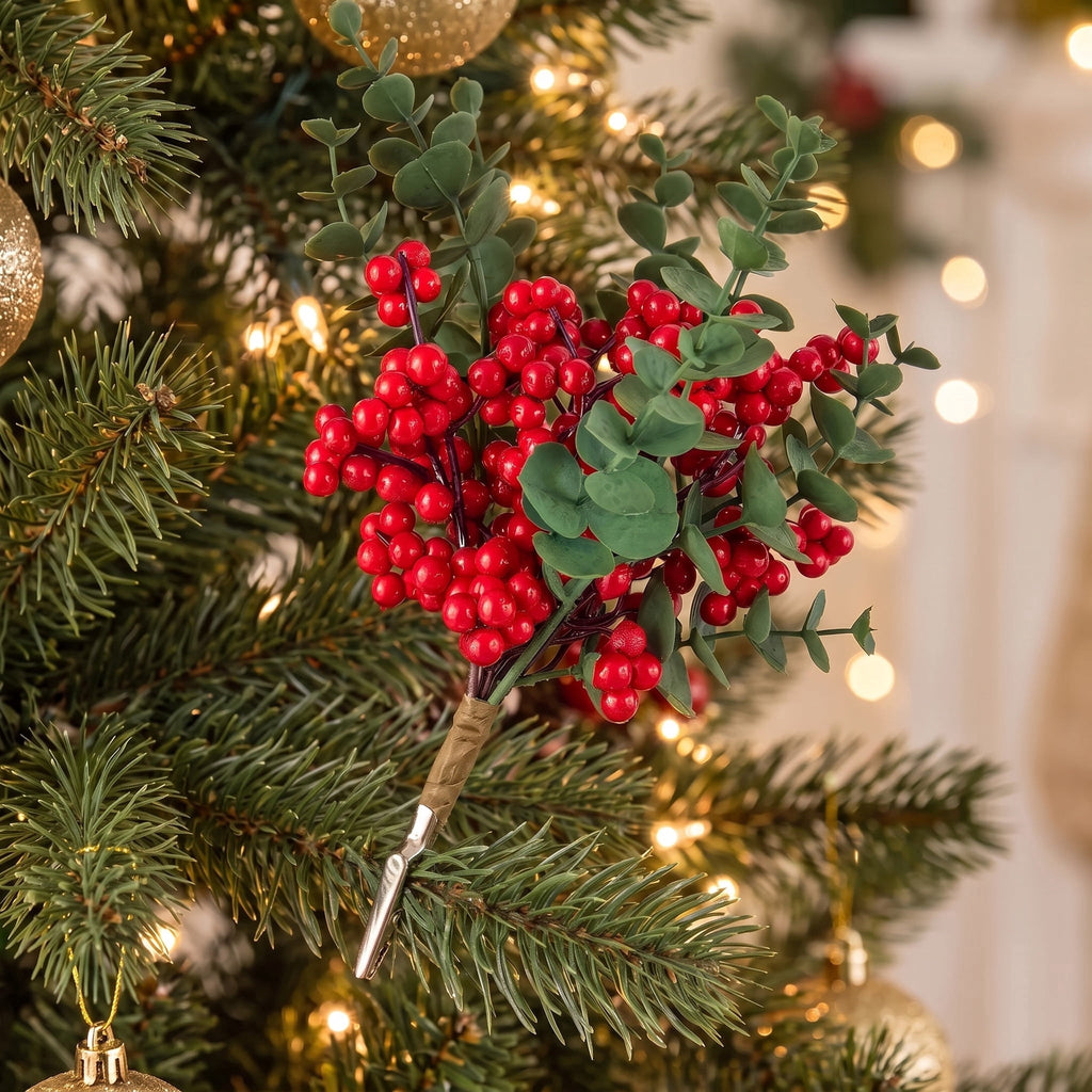 Red Berries Christmas Clip Ornament, 10", by Holiday Time