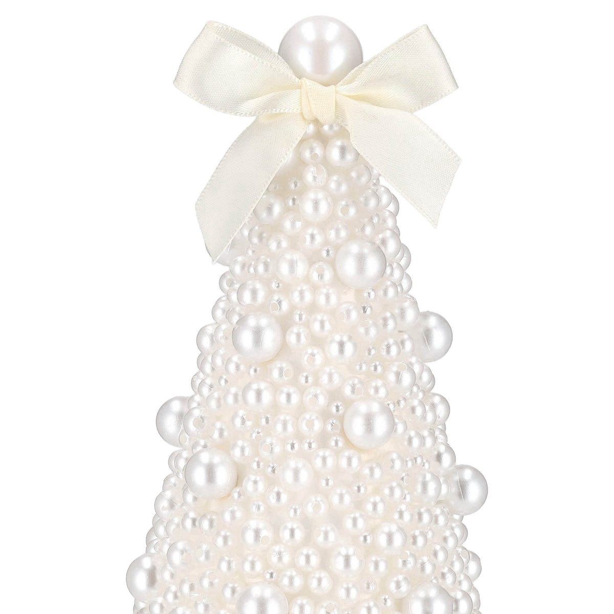 Beaded Tree Christmas Decoration, Cream, 8", by Holiday Time