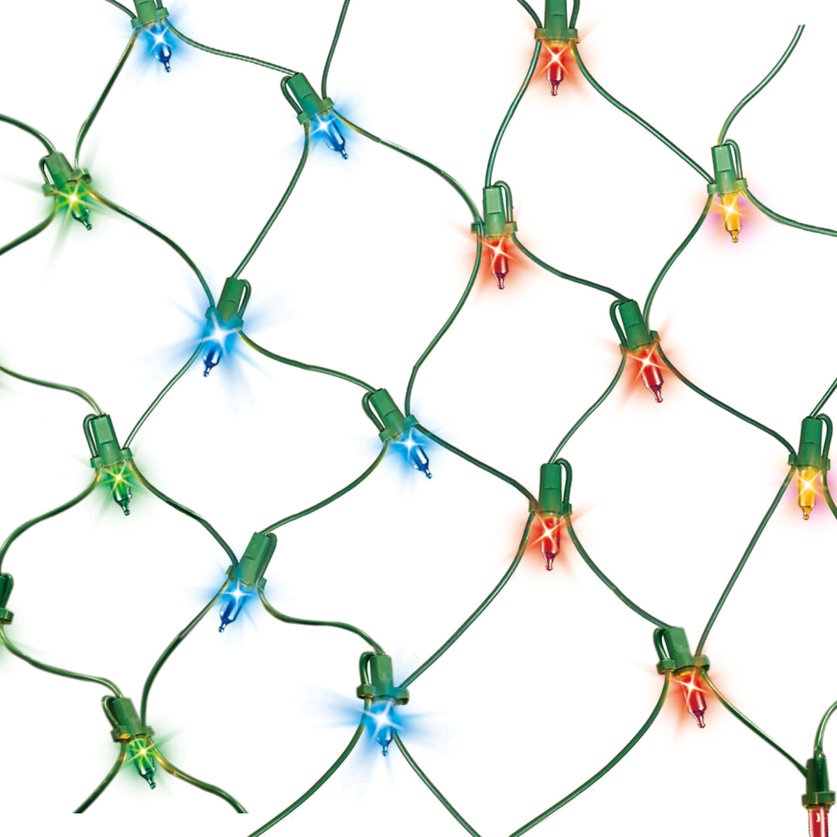 Indoor/Outdoor 150-Count Incandescent Christmas Net Lights, Clear, Green Wire, 6' x 4', by Holiday Time