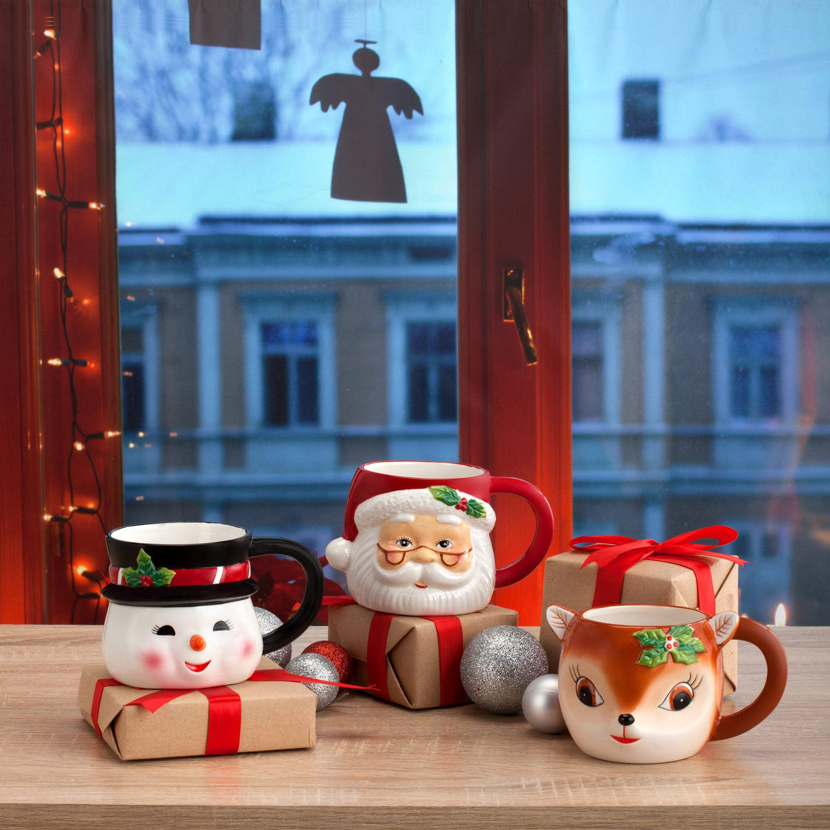 Mr. Christmas Nostalgic 16oz Ceramic Snowman Coffee Mug