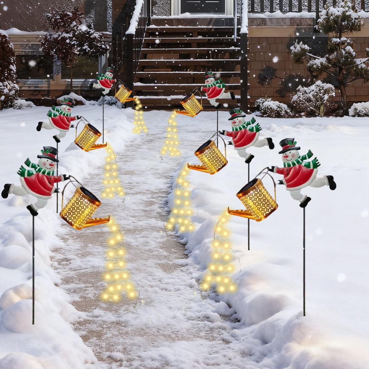 Stijggn Halloween Pumpkin Stake Solar Garden Lights, Waterproof Multi Branch Little Pumpkin Lantern Garden Stake Lights Outdoor Walkway Yard Garden Decoration
