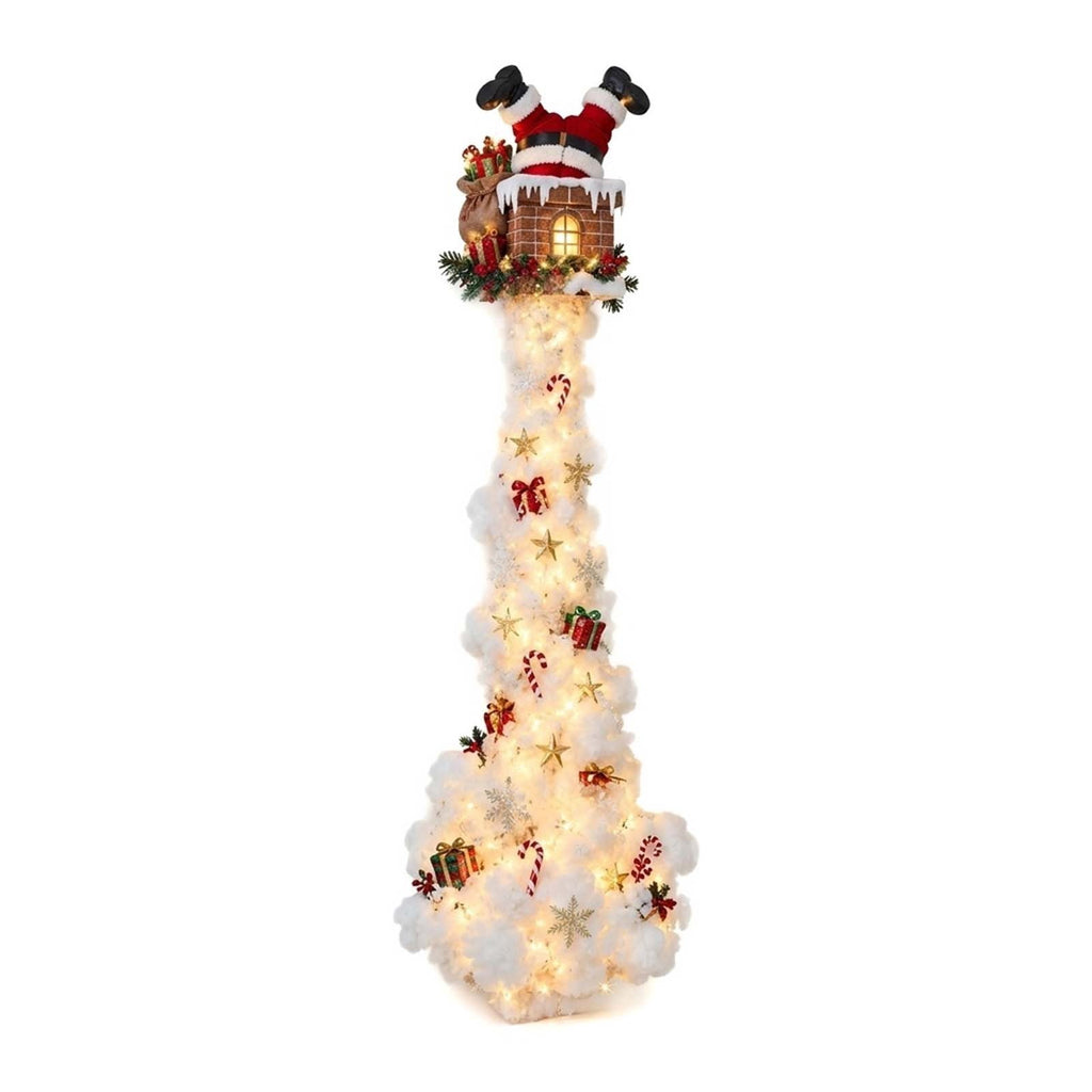 Snowman Magic Fountain, Flowing Snowflake LED Christmas Garden Light,Solar Power and Outdoor Garden Stake for Christmas Yard Decor