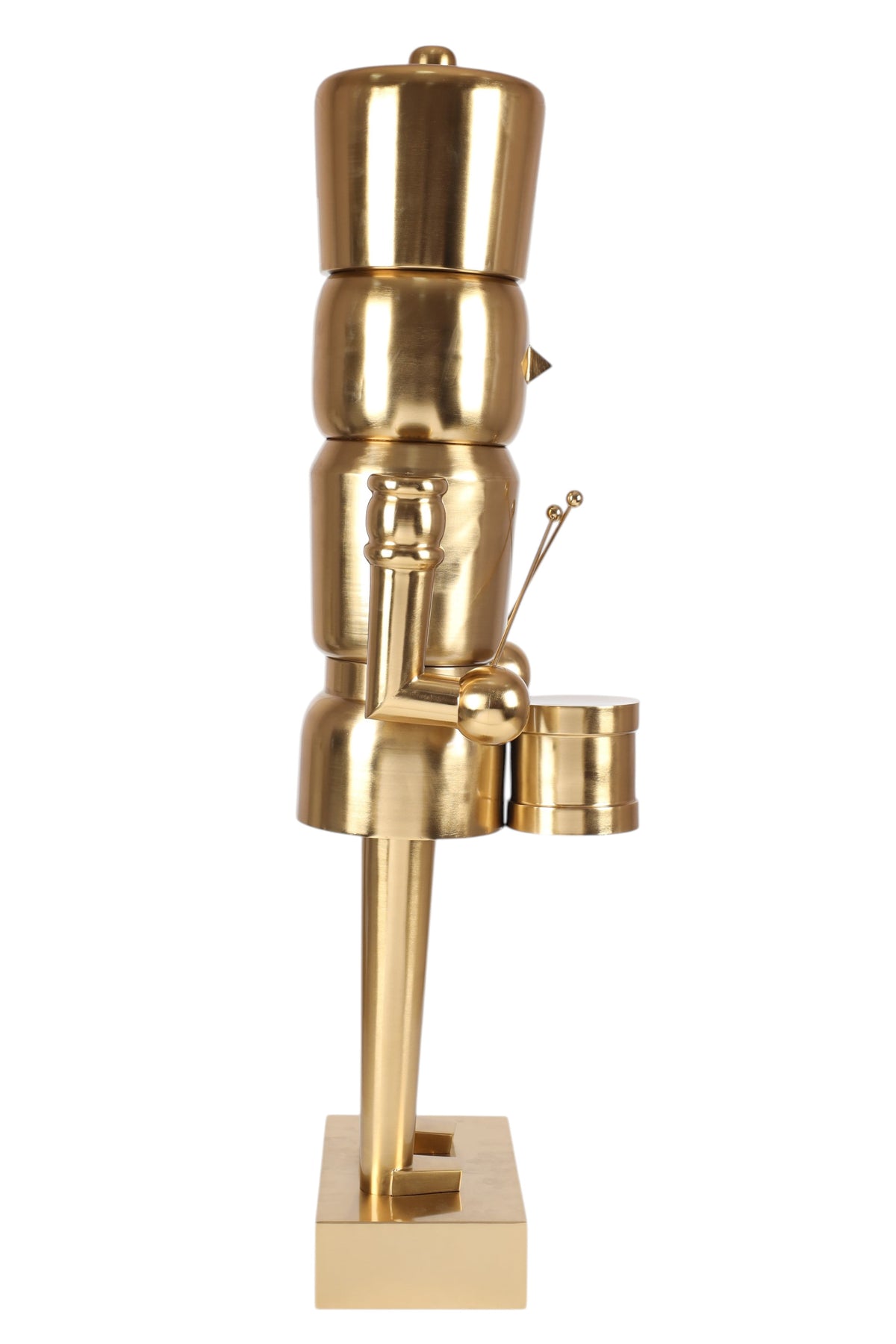 48.7IN Metallic Gold Nutcracker Outdoor Decor by Metal