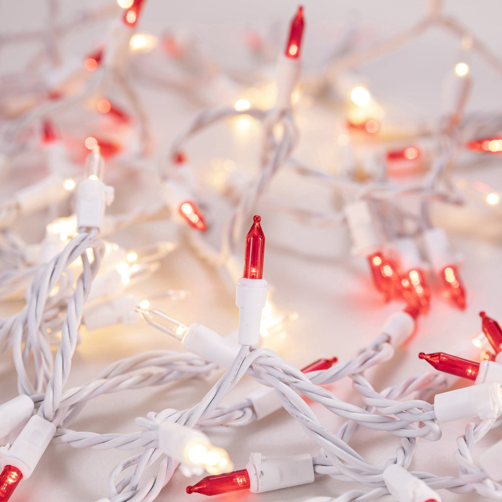 Indoor/Outdoor 300-Count LED Mini Christmas String Lights, Warm White, White Wire, 62.3', by Holiday Time