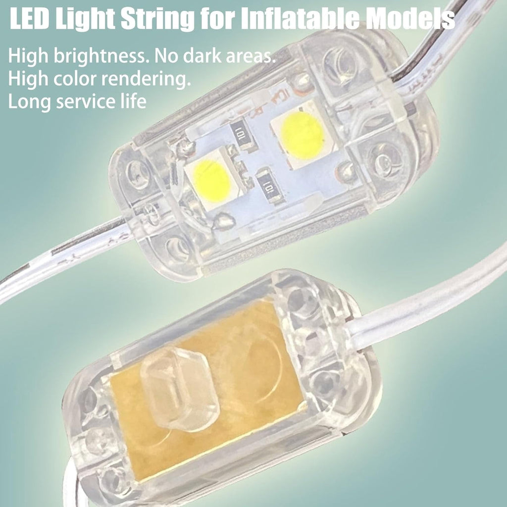 Light Strip,LED Module, Waterproof 5led Inflatable Light Strip, Plastic Small LED Light with 9.8ft Cable for Yard Holiday Inflatables