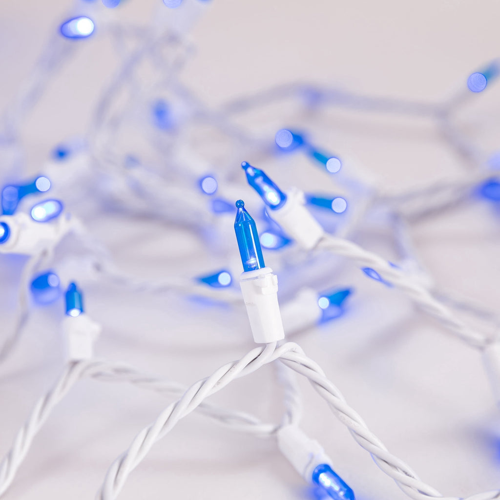 Indoor/Outdoor 300-Count LED Mini Christmas String Lights, Warm White, White Wire, 62.3', by Holiday Time