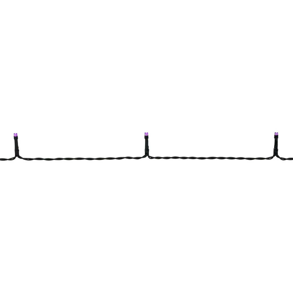 Northlight LED Wide Angle Halloween Lights - Purple - 10' Black Wire - 20ct