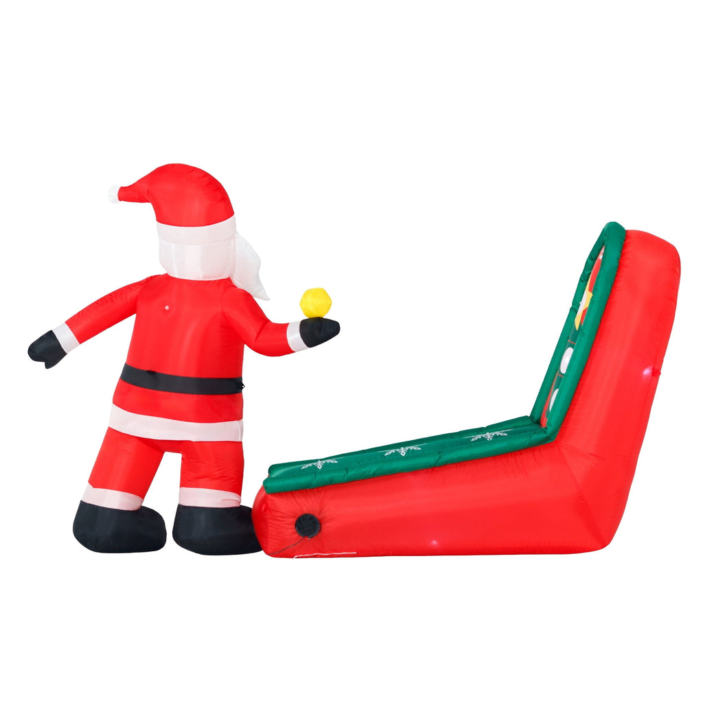 Multicolor Santa Ski Ball with Motion Lights Christmas Airblown Yard Inflatable, 8', by Holiday Time