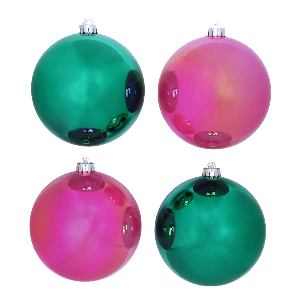 4-Count Champagne and Cream Ball Shatterproof Christmas Ornaments, 6", by Holiday Time