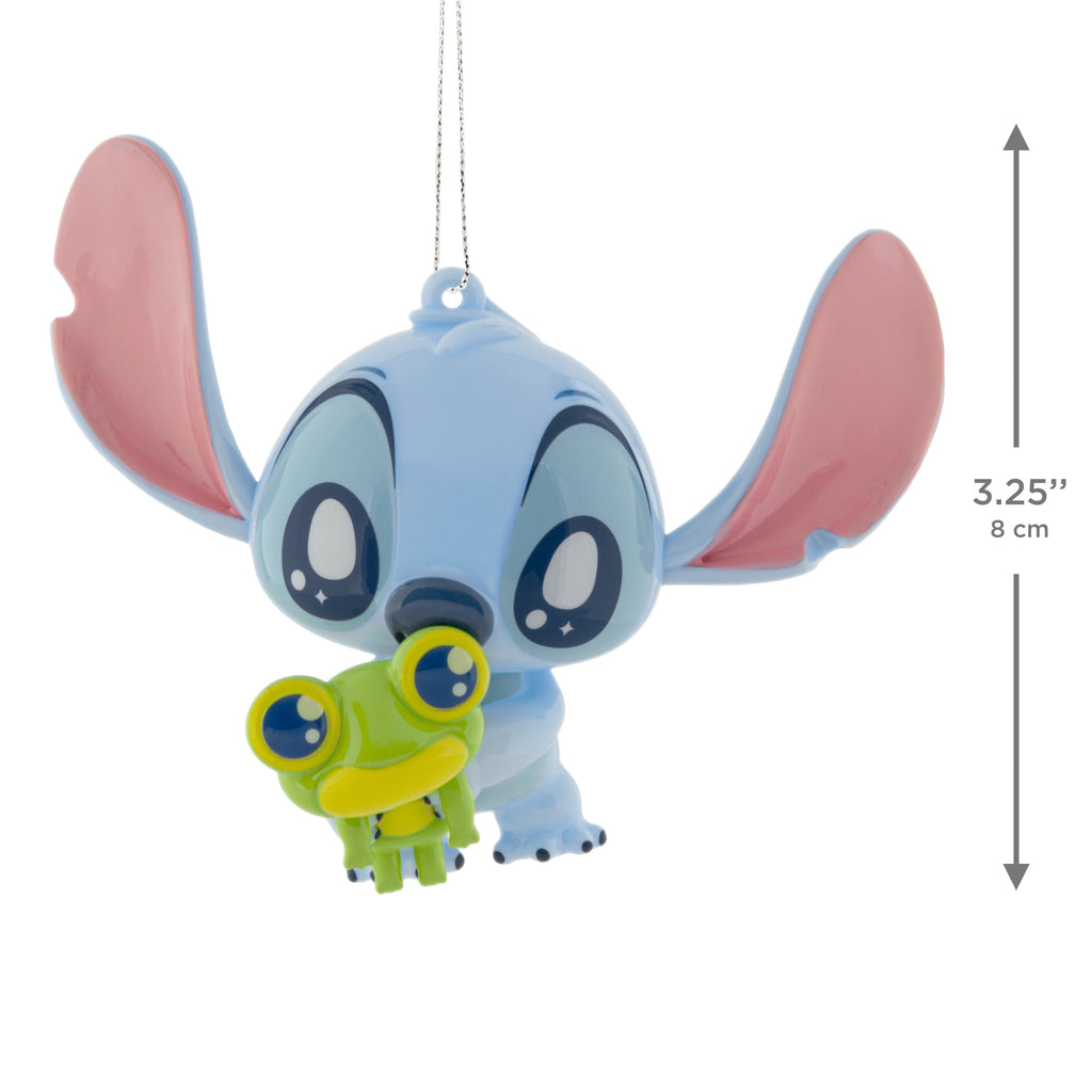 Hallmark Christmas Ornament (Disney Stitch With Frog, Shatterprf), 1 Count