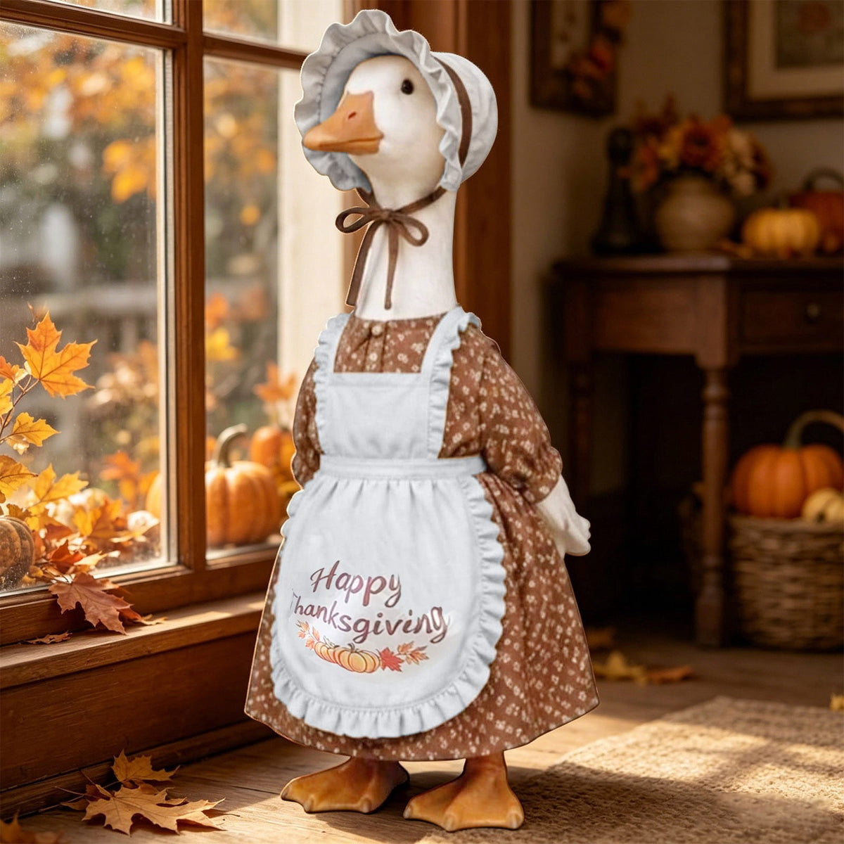 Lzobxe Porch Goose Clothes, Casual Style Lawn Yard Garden Decor for 23" High Cement or Plastic Geese, Goose Costume for All Season and Occasiona