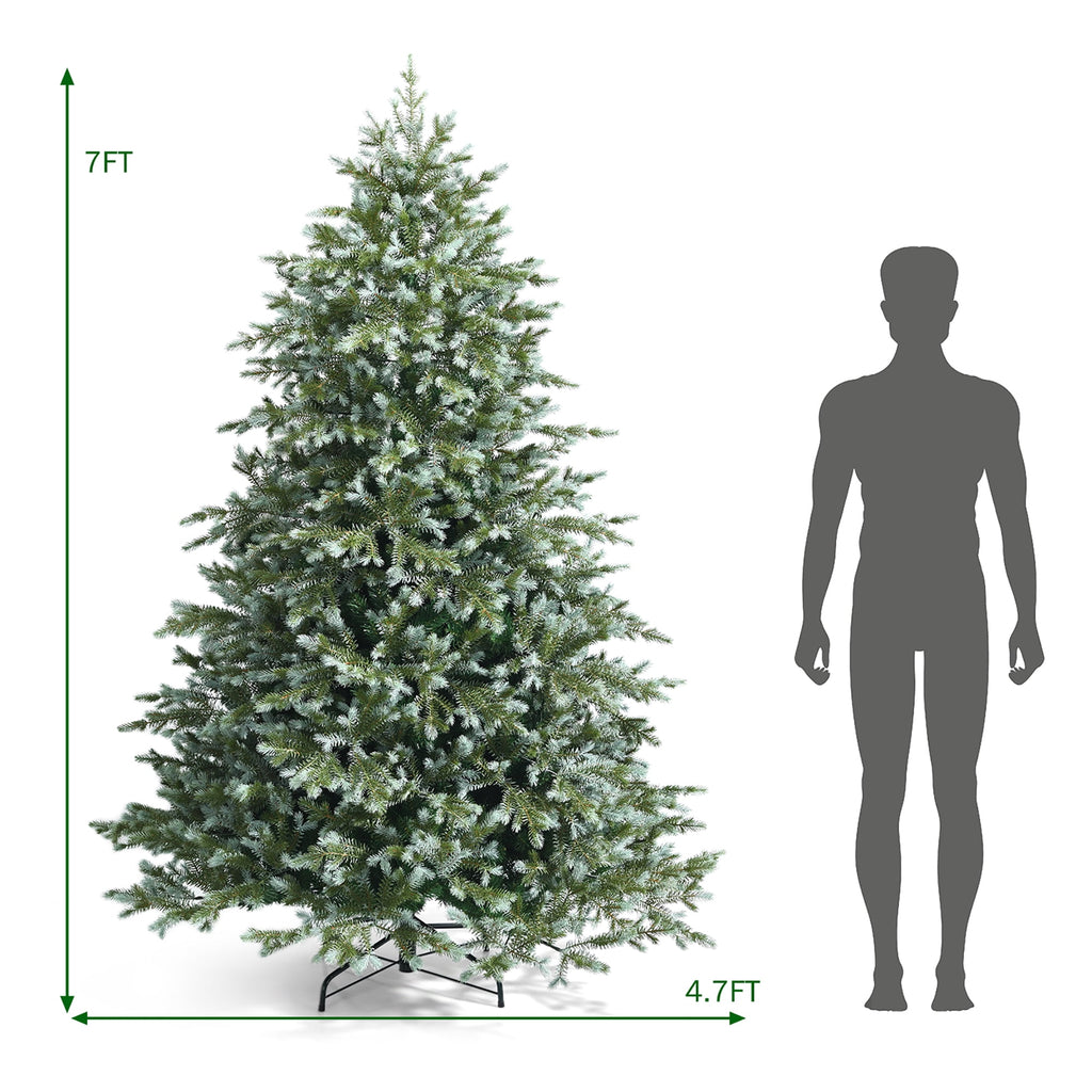 Costway 6ft Artificial Christmas Spruce Hinged Tree w/ 892 Mixed PE & PVC Tips