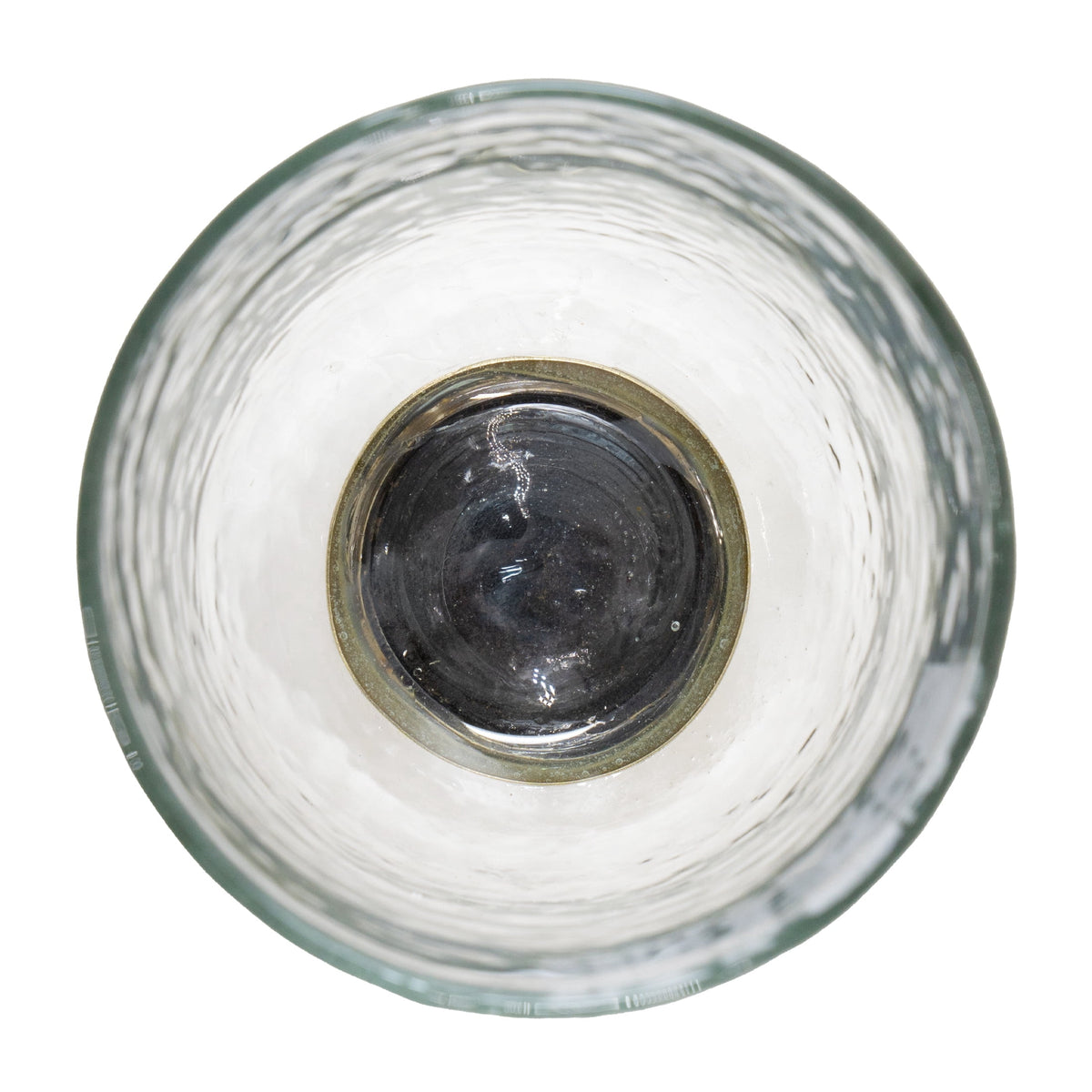 My Texas House Clear and Gold Glass Christmas Votive Candle Holder, 6"