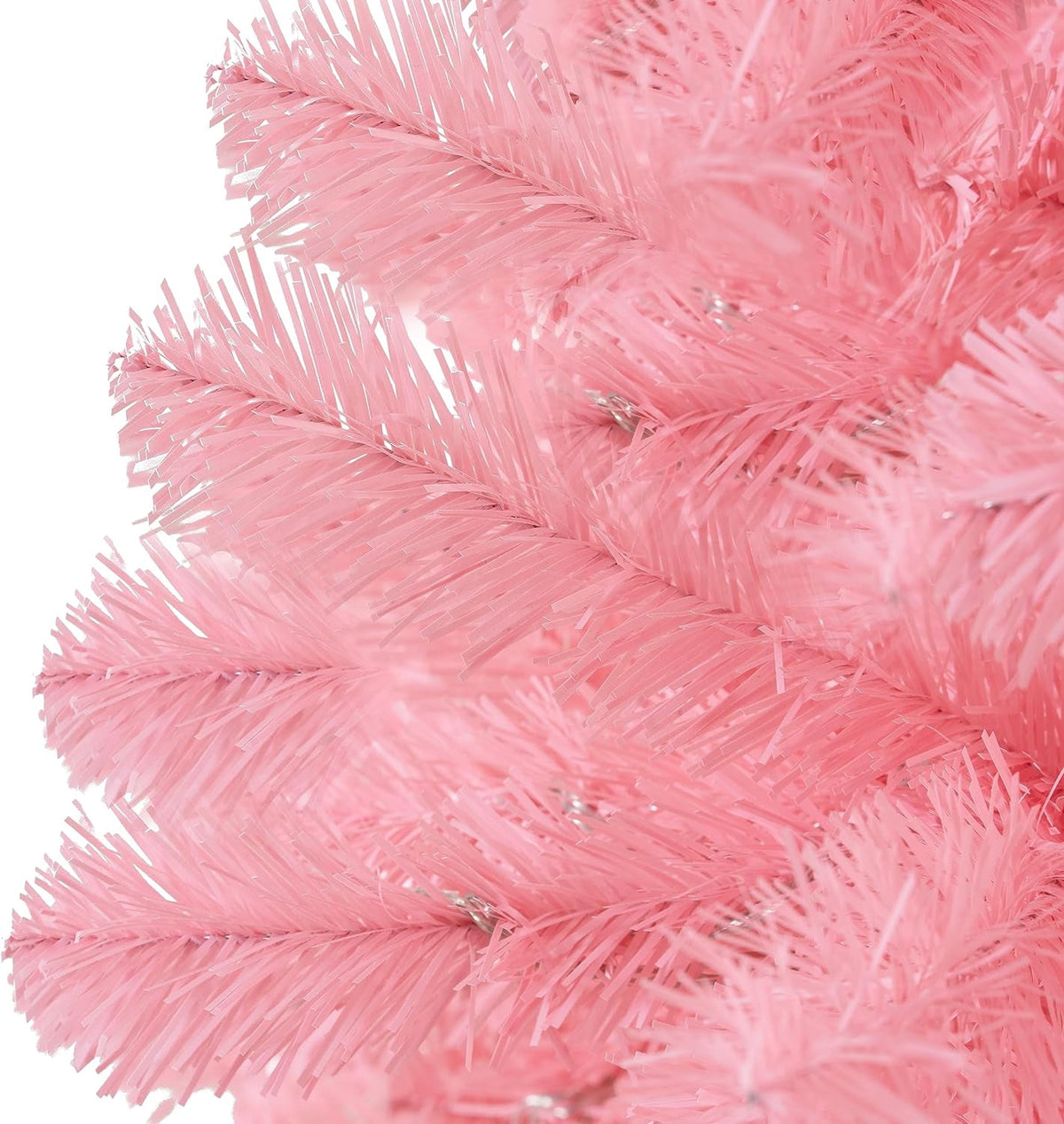 Naomi Home 7.5ft Gold Christmas Tree with Lights, Unique Colored Christmas Tree Prelit with 1412 Branch Tips, 600 Warm Lights and Metal Stand, Aritificial Christmas Tree