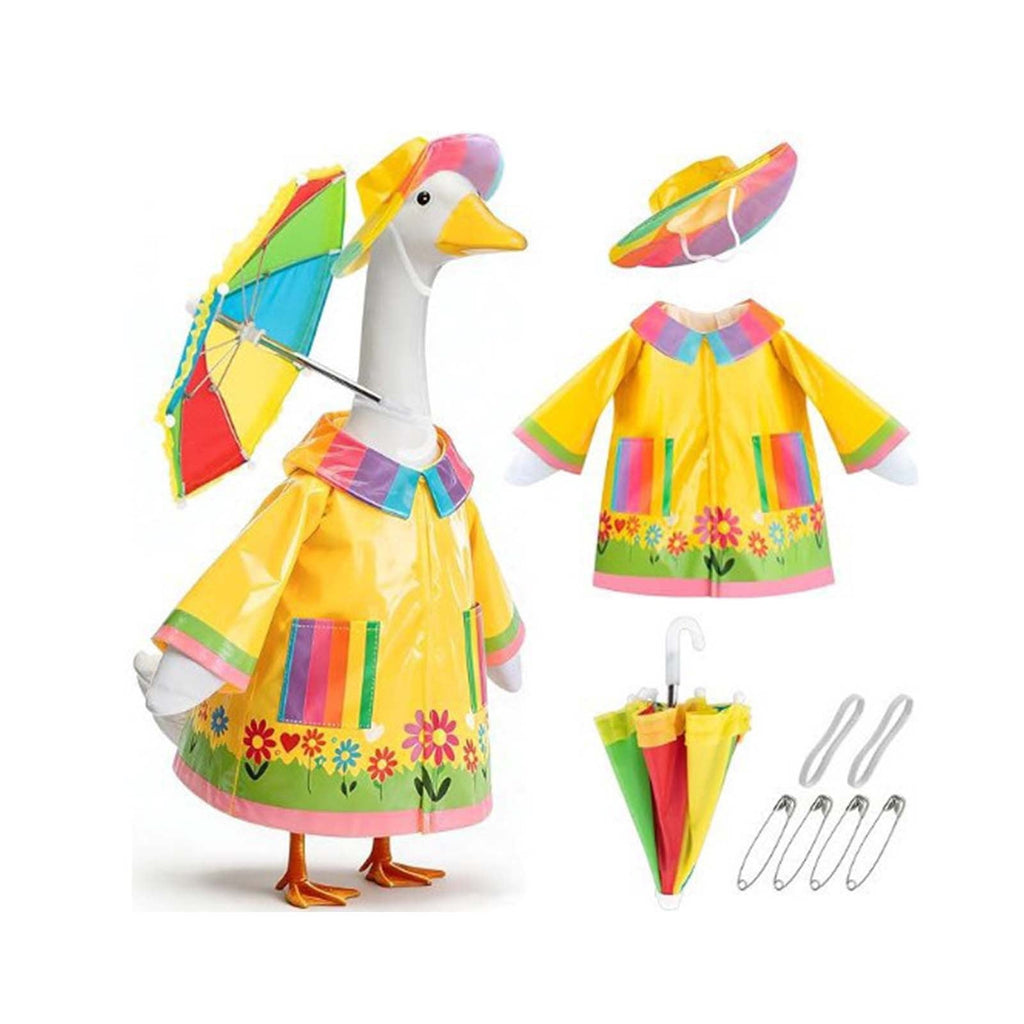 Lzobxe Porch Goose Clothes, Casual Style Lawn Yard Garden Decor for 23" High Cement or Plastic Geese, Goose Costume for All Season and Occasiona