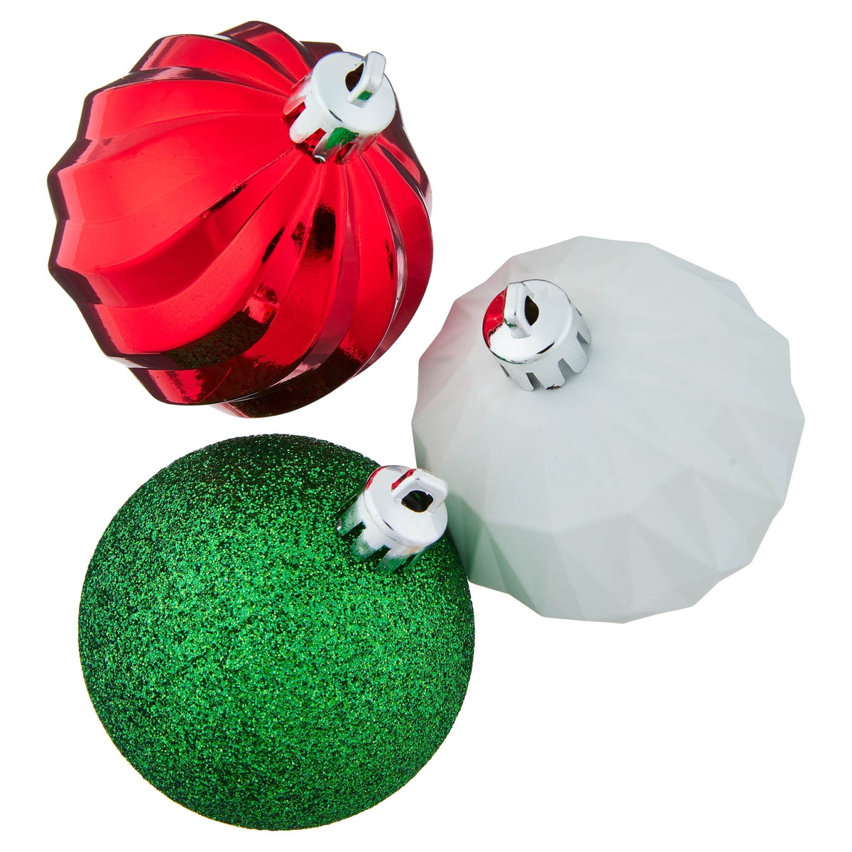 24-Count Red/Green/Gold Ball Shatterproof Christmas Ornaments, 2.8", by Holiday Time