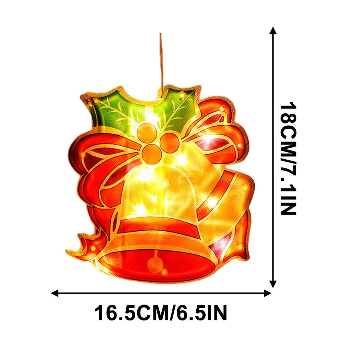 RXIRUCGD Christmas Window Hanging Lights Decorations, Christmas Window Lights with Suction Cup, Battery Operated Hanging Christmas Window Lights Indoor for Xmas Tree Fireplace Door Window Decor