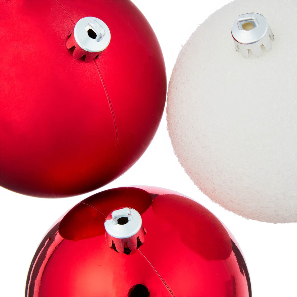 8-Count Champagne and White Ball Shatterproof Christmas Ornaments, 4.5", by Holiday Time