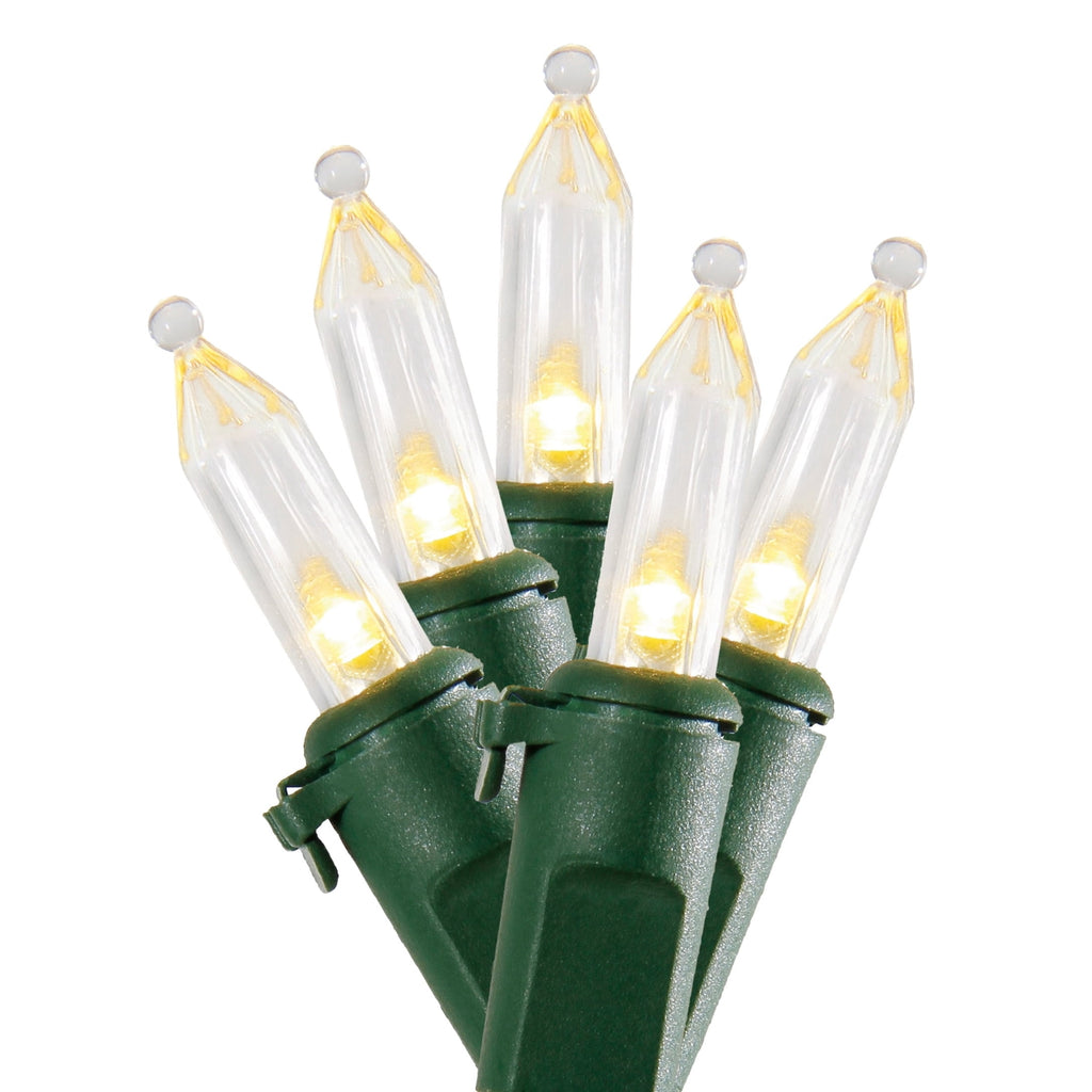 Indoor/Outdoor 500-Count LED Mini Christmas String Lights, Warm White, Green Wire, 114', by Holiday Time