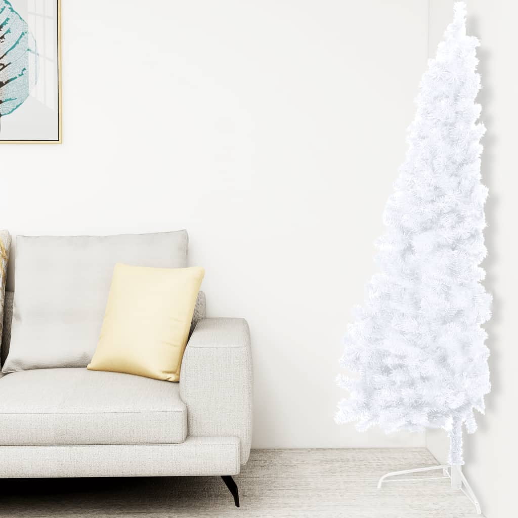 vidaXL Christmas Tree Decoration Artificial Half-Circle Tree with Stand PVC