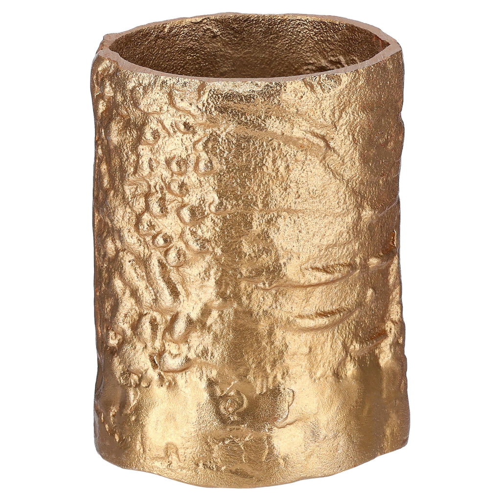 Small Metal Christmas Pillar Candle Holder, Rustic Gold, 4", by Holiday Time