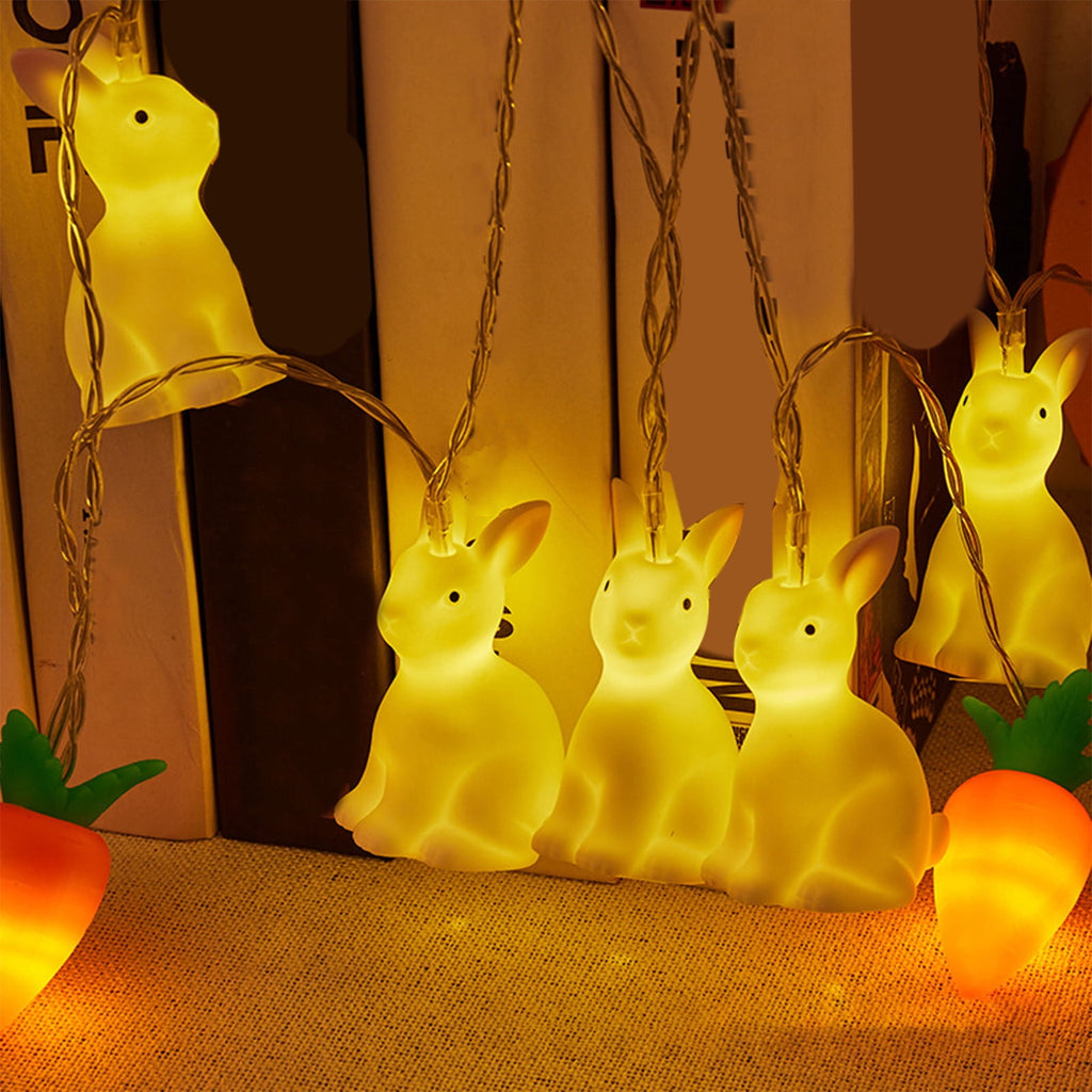 XGFHYJEH Easter Light Bunny String Lights 3M 30LED Fairy String Lights for Easter Decor Indoor Bedroom Patio Spring Theme Party Decor