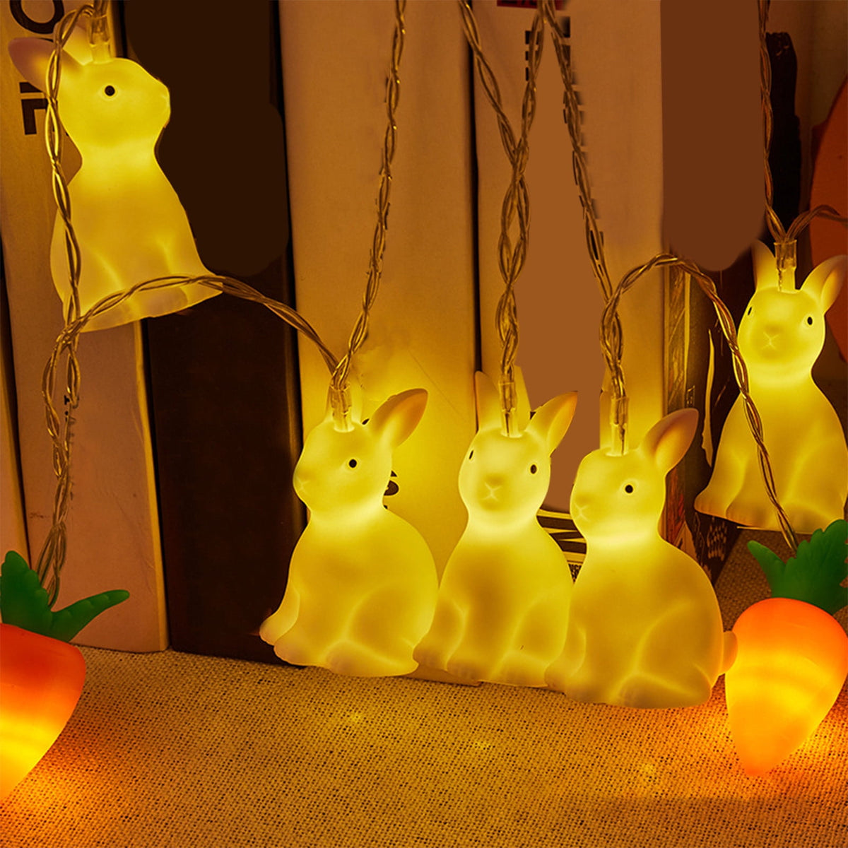 XGFHYJEH Easter Light Bunny String Lights 3M 30LED Fairy String Lights for Easter Decor Indoor Bedroom Patio Spring Theme Party Decor