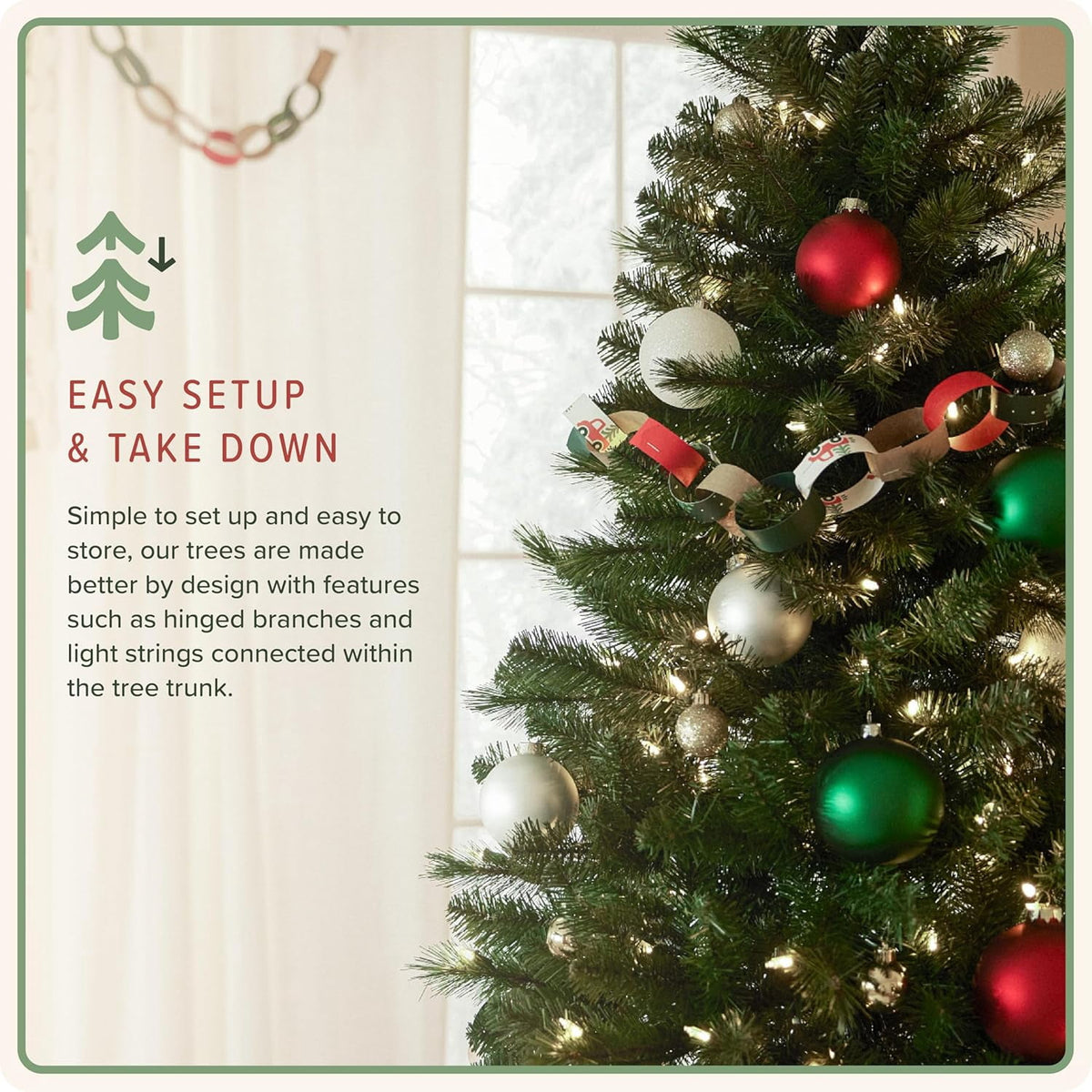 Treetopia Deluxe Heritage Fir 6 ft LED Clear Lights Artificial Christmas Tree