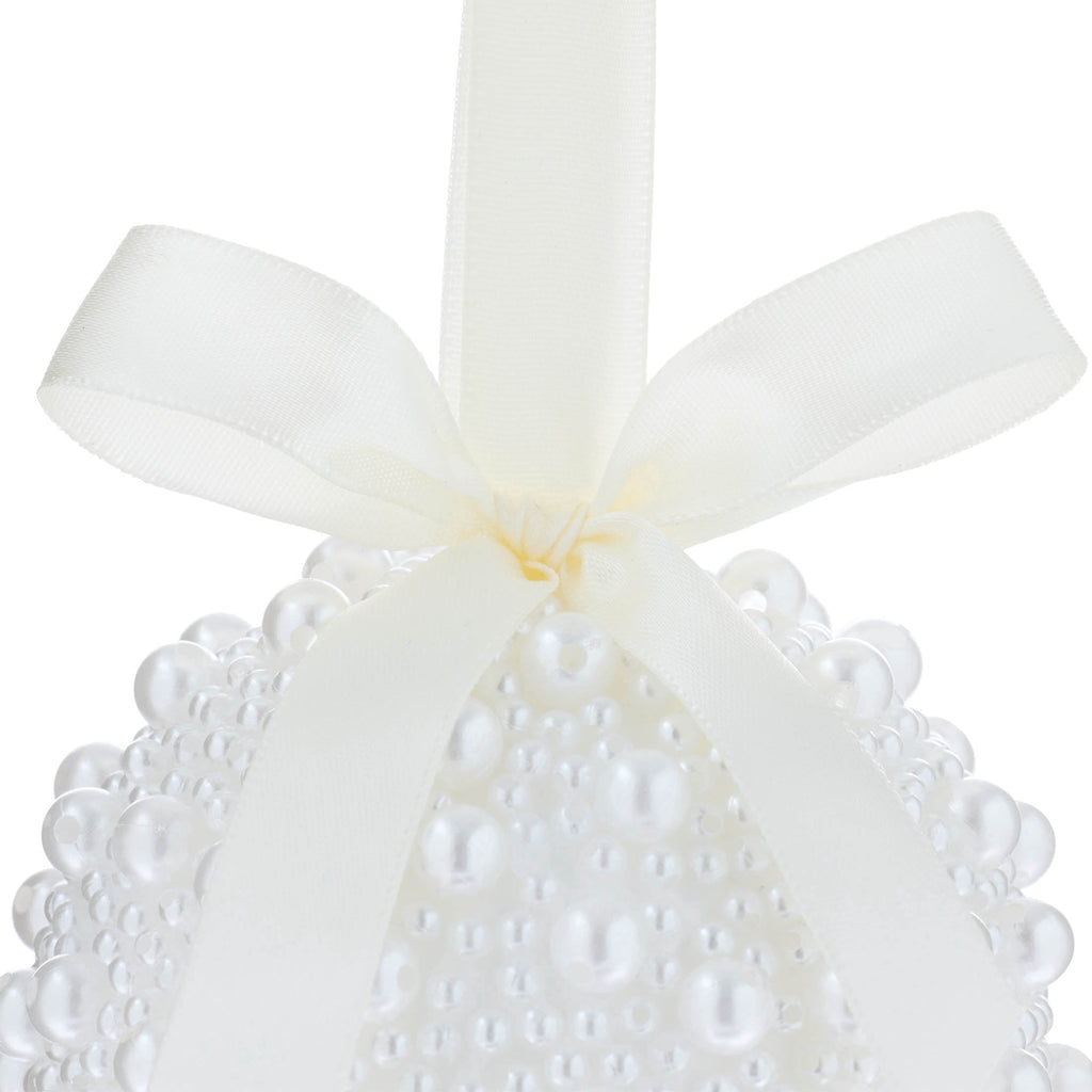 Cream Pearl Ball Christmas Ornament, 3.8", by Holiday Time