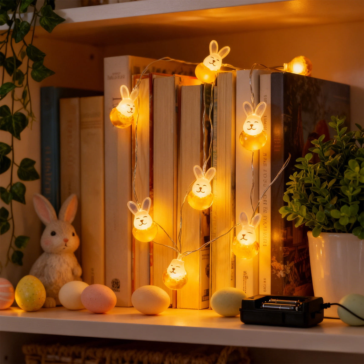 XGFHYJEH Easter Egg String Lights Easter Decor, 1.5M 10LED Easter Lights Colorful Battery Operated Fairy Lights for Indoor Home Holiday Party, Easter Light Decorative