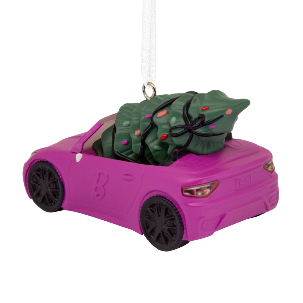 Hallmark Christmas Ornament (Barbie Car With Tree), 1 Count