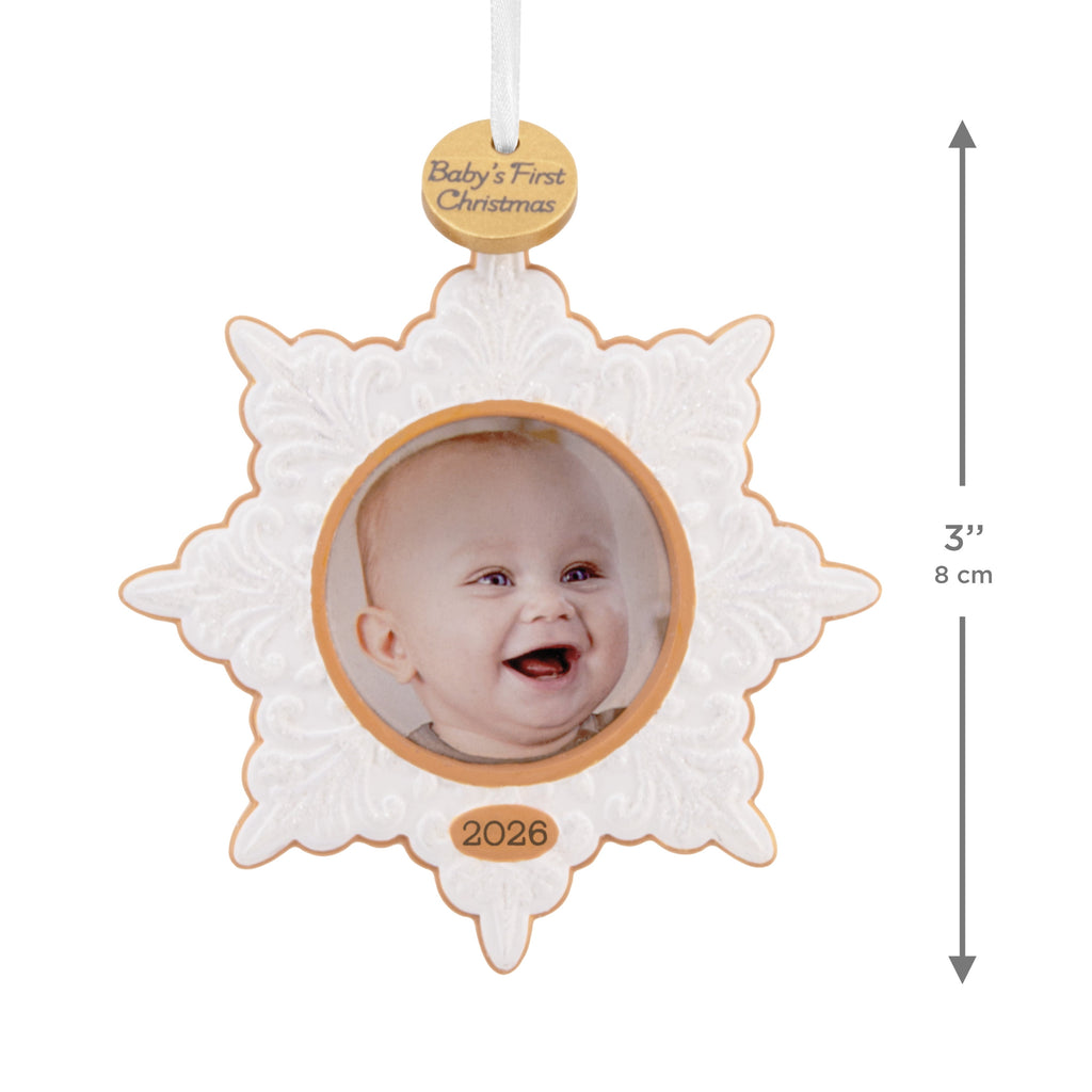 Hallmark Ornament (Baby First Cmas 2026 Snowflake Photo Frame), 1 Count