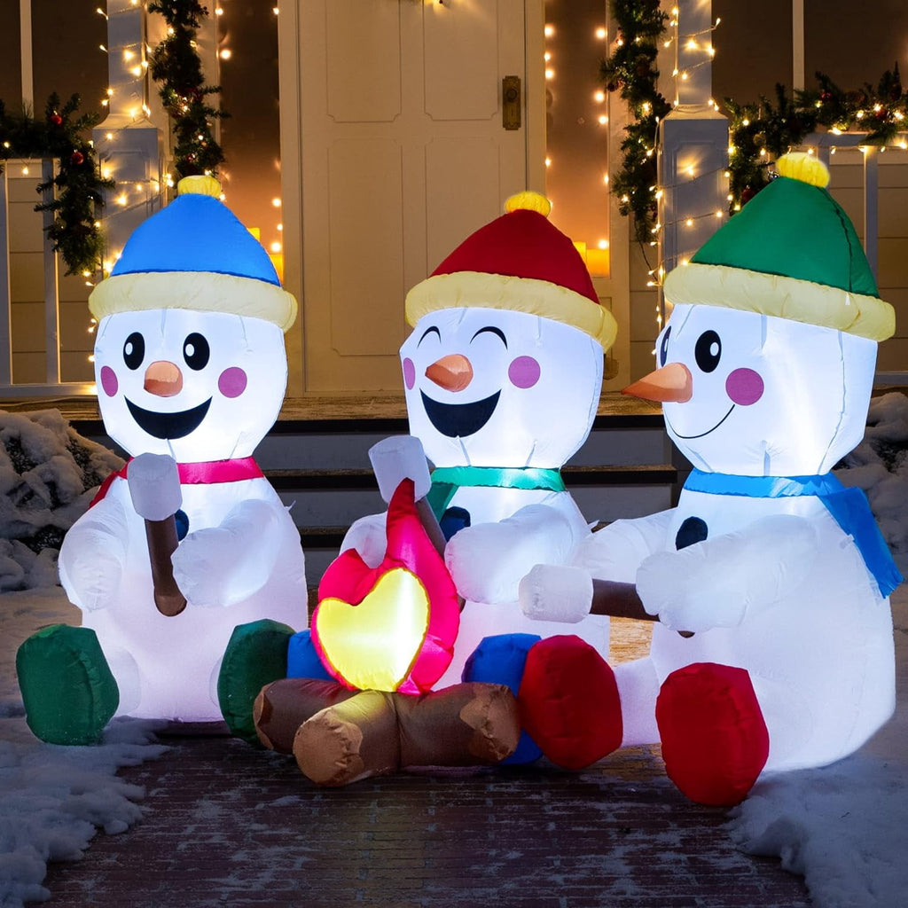 Joyfy 6 FT Christmas Inflatables Snowman Outdoor Decorations,Snowman Christmas Blow Ups Yard Christmas with Built-in LEDs for Holiday Party Garden Lawn Decor