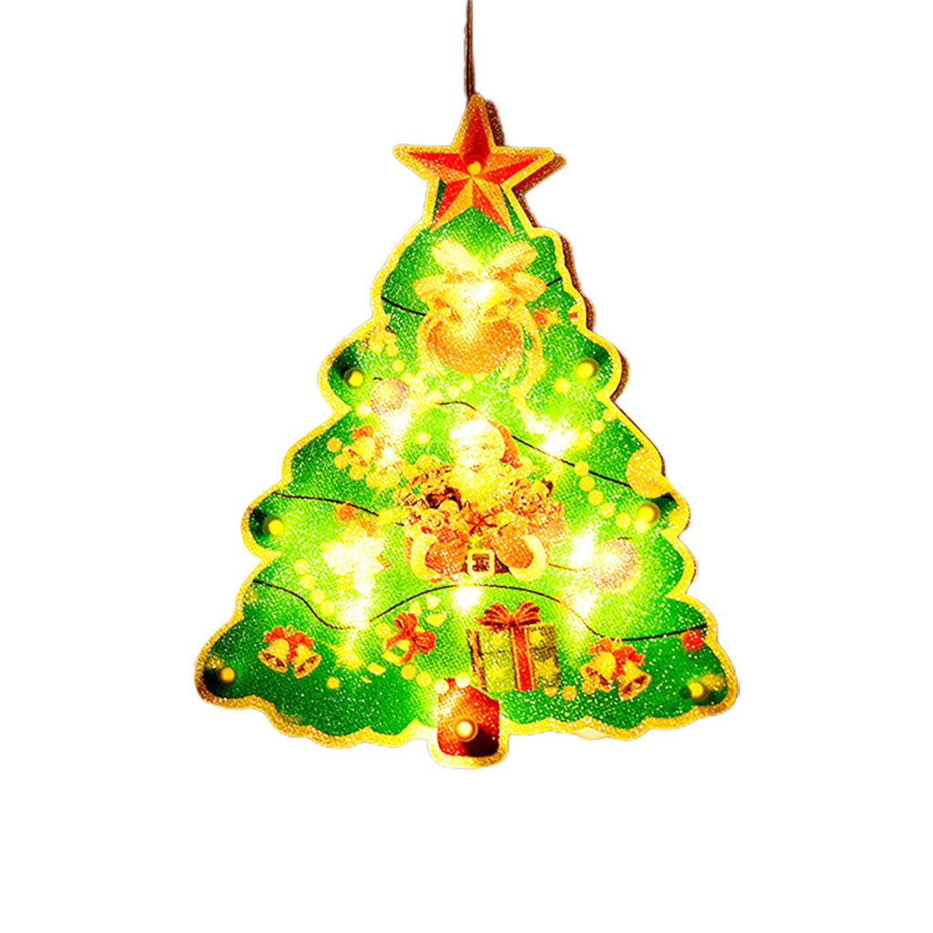 RXIRUCGD Christmas Window Hanging Lights Decorations, Christmas Window Lights with Suction Cup, Battery Operated Hanging Christmas Window Lights Indoor for Xmas Tree Fireplace Door Window Decor