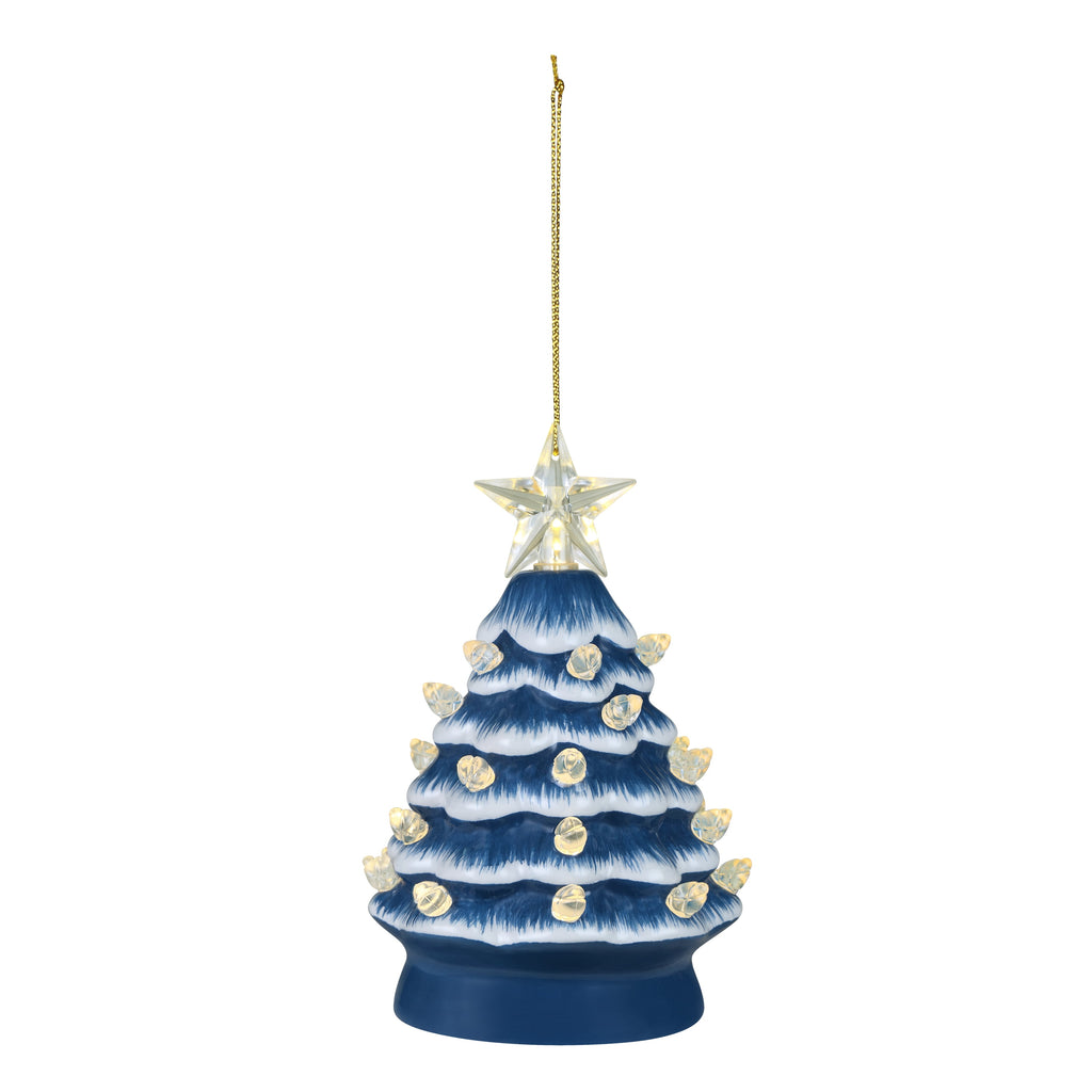 Mr. Christmas Nostalgic Ceramic Tree Ornaments - Green, Set of 3