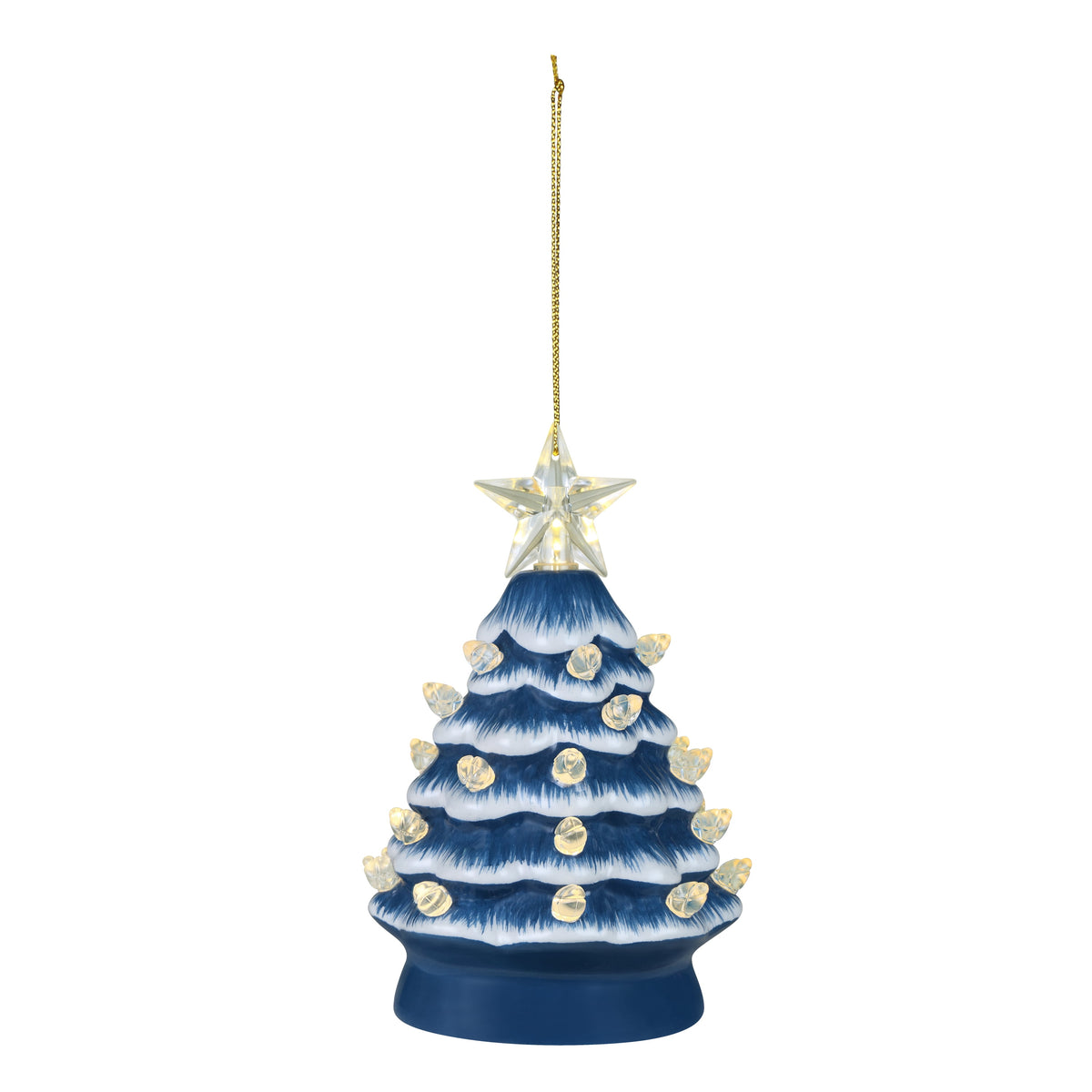 Mr. Christmas Nostalgic Ceramic Tree Ornaments - Green, Set of 3