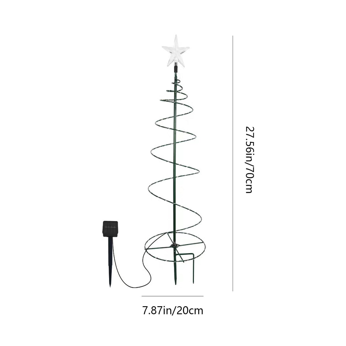 AuroraX Christmas Tree Christmas Decorations DIY 8 Lighting Modes Solar Waterproof Lighted Holiday Yard Stakes Indoor Outdoor Lights Patio Christmas Decorations