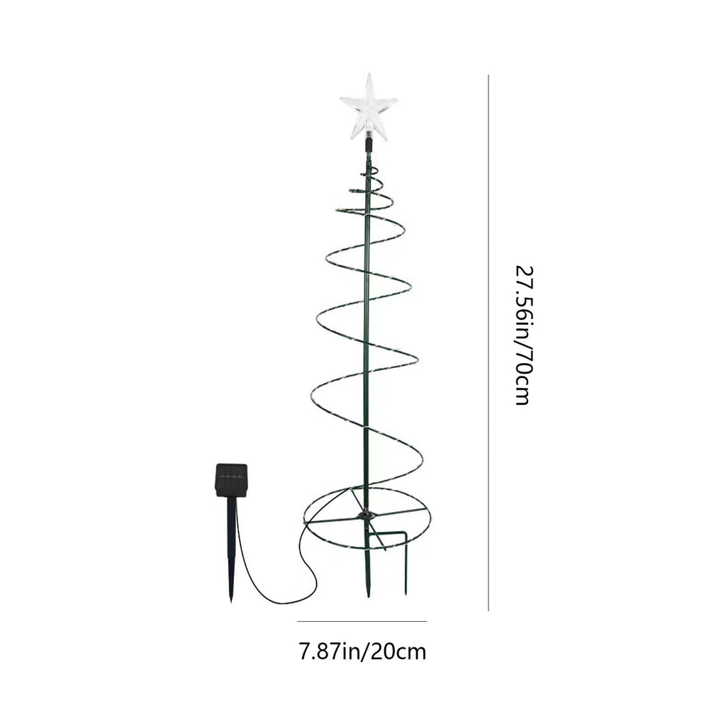 AuroraX Christmas Tree Christmas Decorations DIY 8 Lighting Modes Solar Waterproof Lighted Holiday Yard Stakes Indoor Outdoor Lights Patio Christmas Decorations