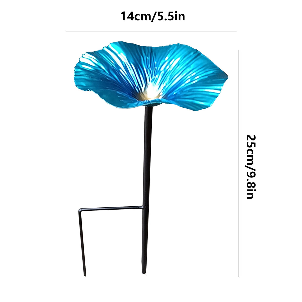 SLYNSHome Hummingbird Baths for outdoors Flowers Shaped Bird Bath Garden Decoration Hummingbird Feeders With Metal Stake for Yard Patio Outside (Hot Pink)