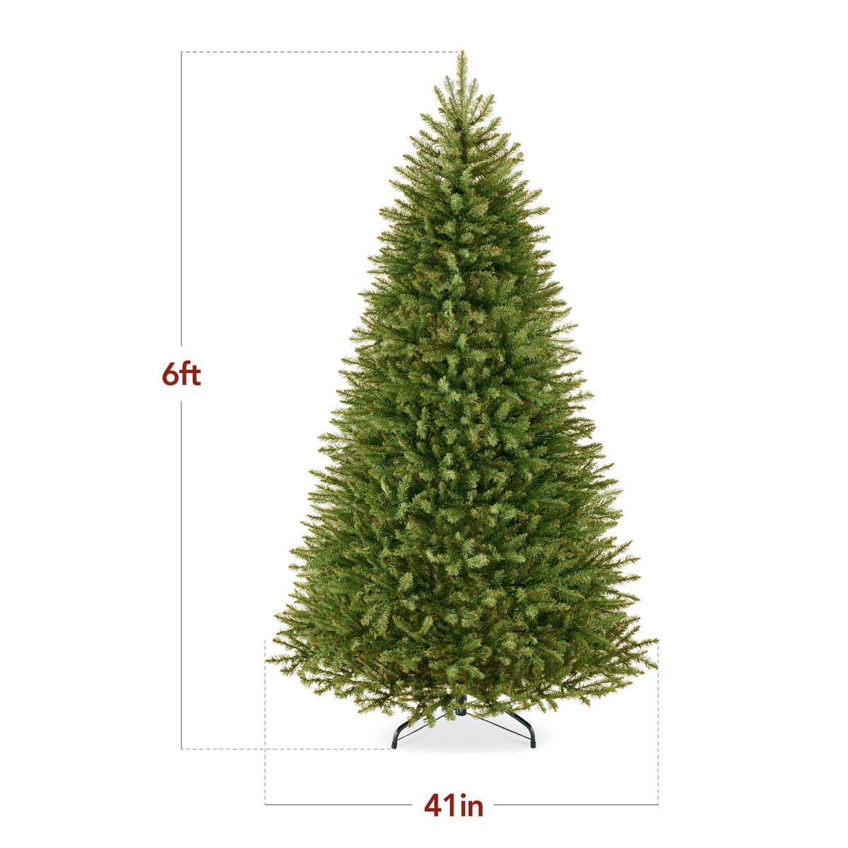 Best Choice Products 6ft Premium Hinged Nordic Fir Christmas Tree Holiday Decoration w/ Foldable Metal Base