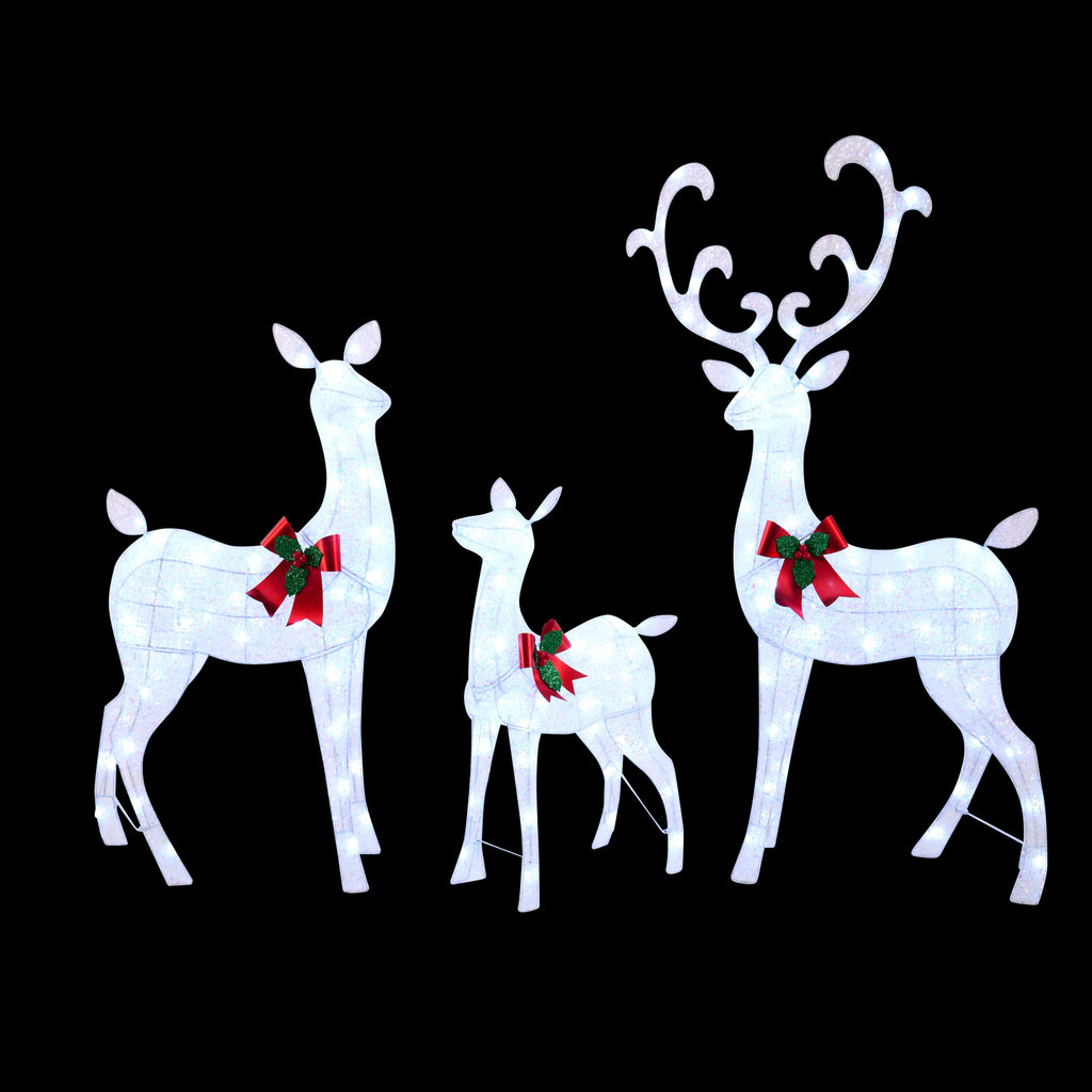 Light-Up LED Christmas Set of 3 Deer Family Decoration Set, by Holiday Time
