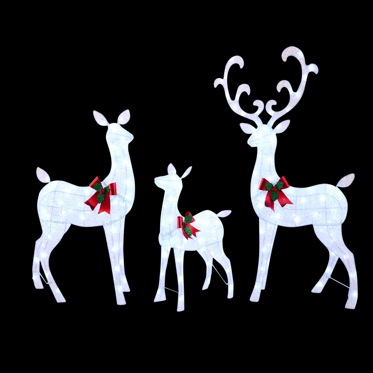 Light-Up LED Christmas Set of 3 Deer Family Decoration Set, by Holiday Time