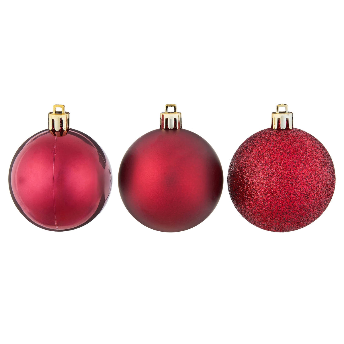 24-Count Red/Green/Gold Ball Shatterproof Christmas Ornaments, 2.8", by Holiday Time