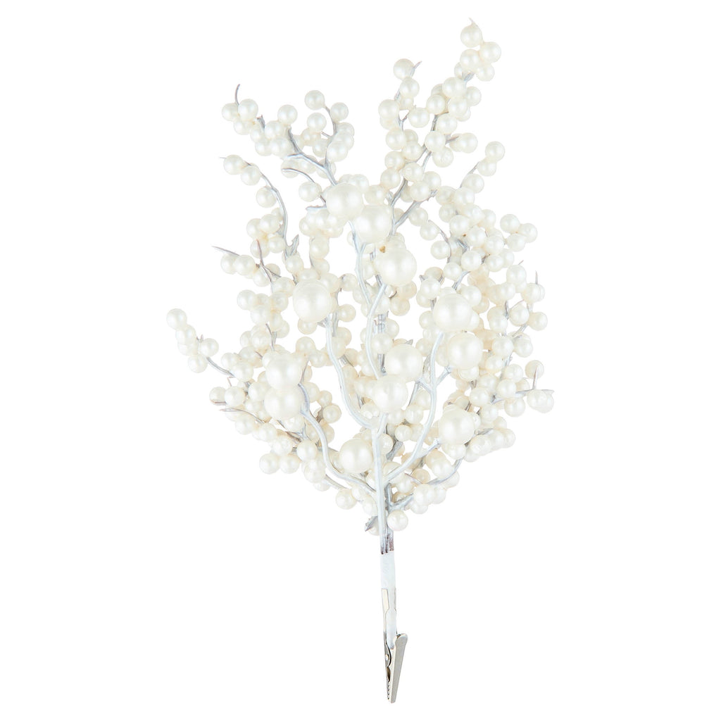 Cream Berry Decorative Christmas Pick, 10", by Holiday Time