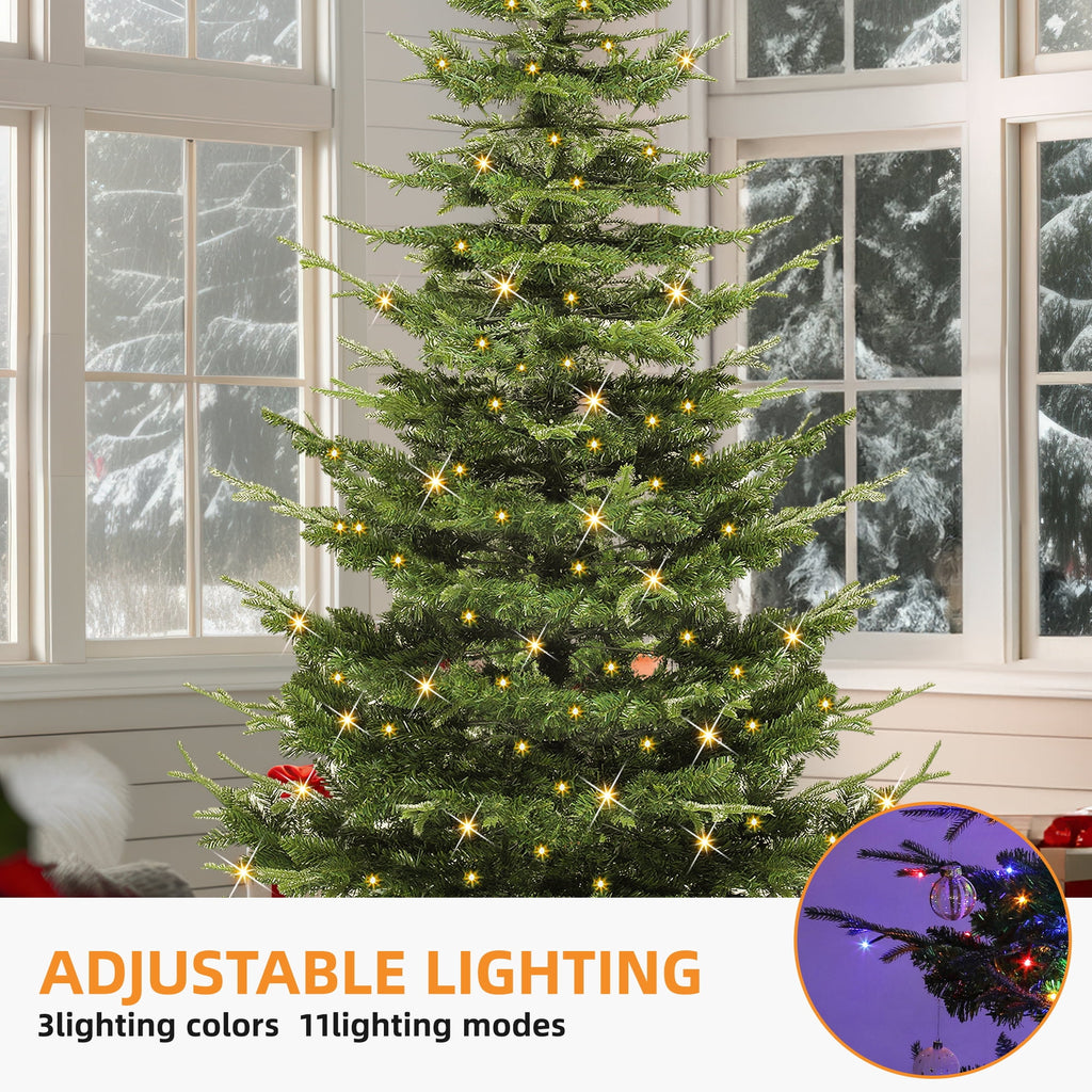 Uforic 6.5ft Pre-Lit Aspen Fir Artificial Christmas Tree with 900 Branch Tips and 500 Lights