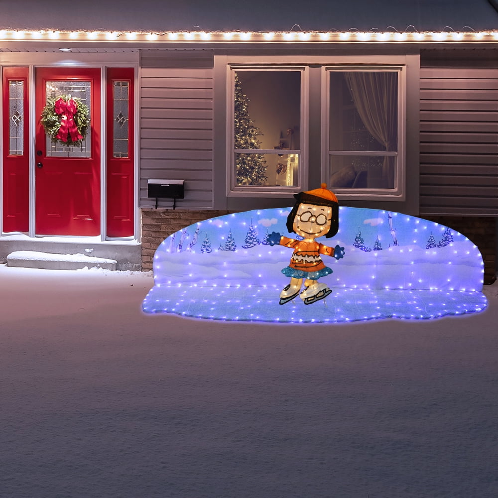32INCH Skating Sally Peanuts 3D Lighted LED Holiday Charlie Brown Christmas Yard Decor