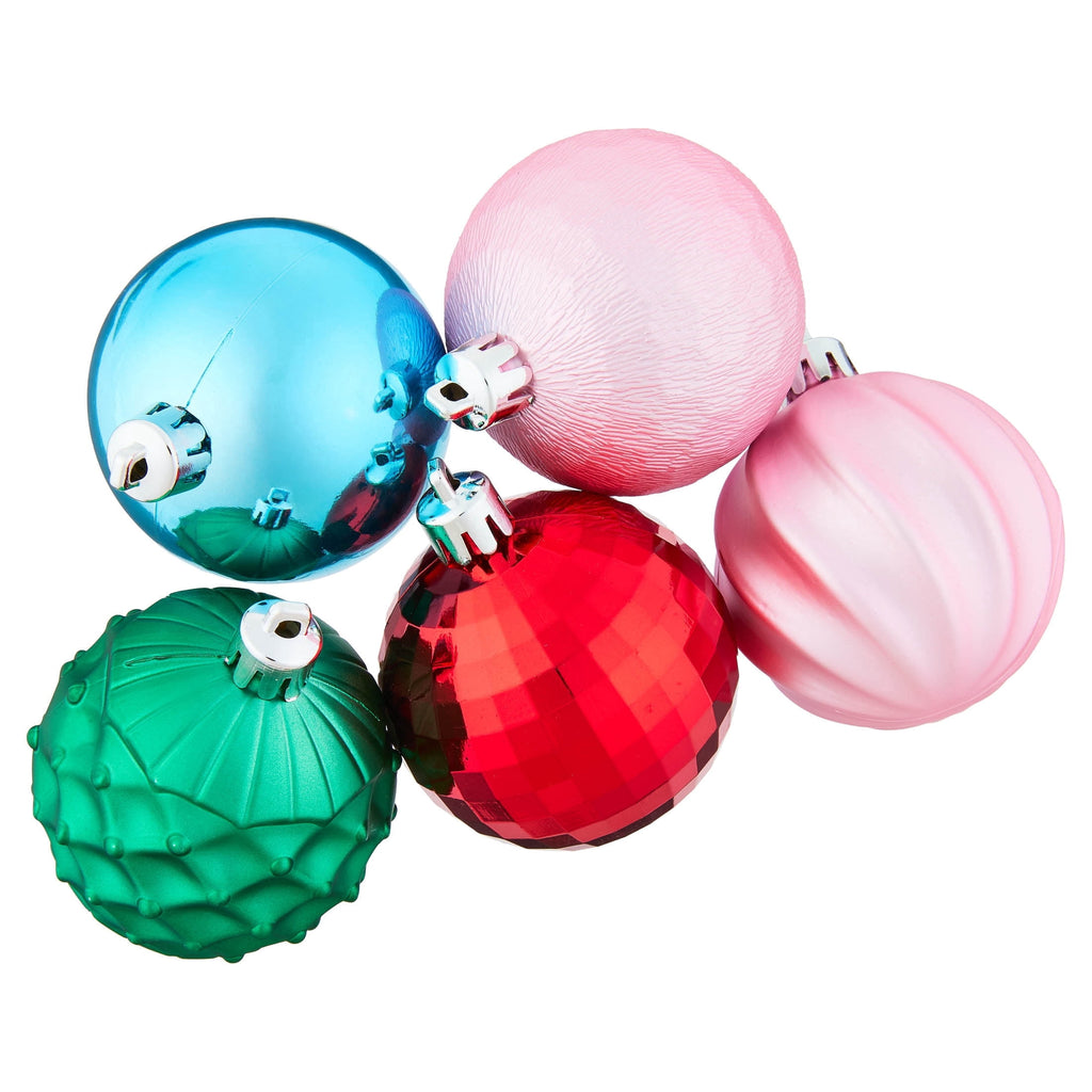 24-Count Red/Green/Gold Ball Shatterproof Christmas Ornaments, 2.8", by Holiday Time